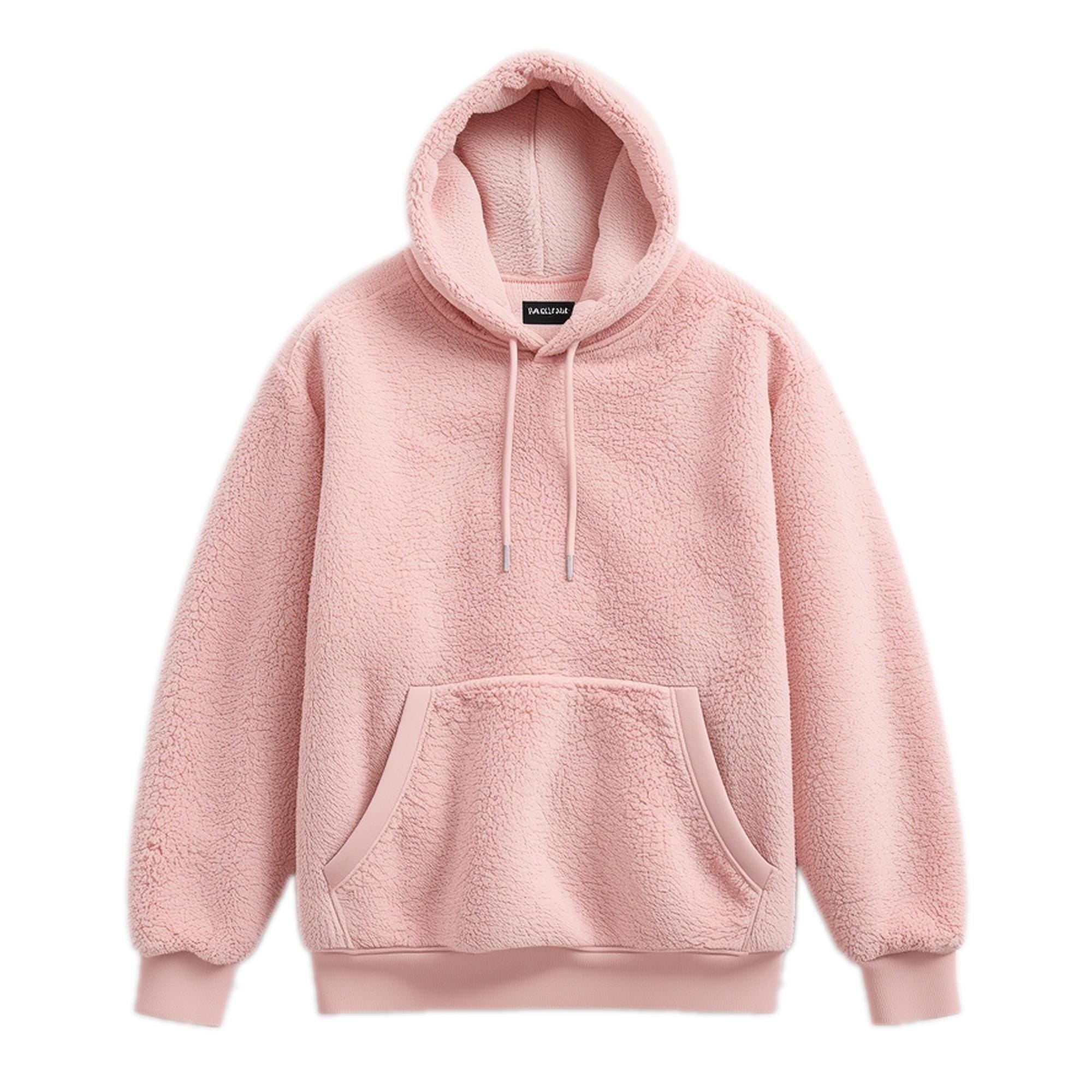 Oversized Pink Hoodie Unisex, Cozy Soft Fleece Pullover Sweatshirt