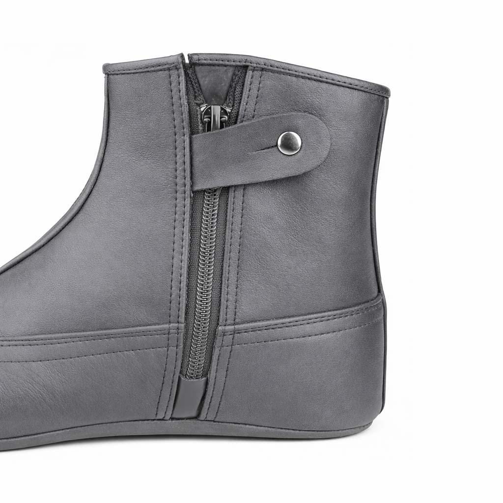 Gray Leather Khuffain Socks for Men | Handmade Islamic Mest Shoes | Soft Winter Leather Socks | Indoor Prayer Footwear