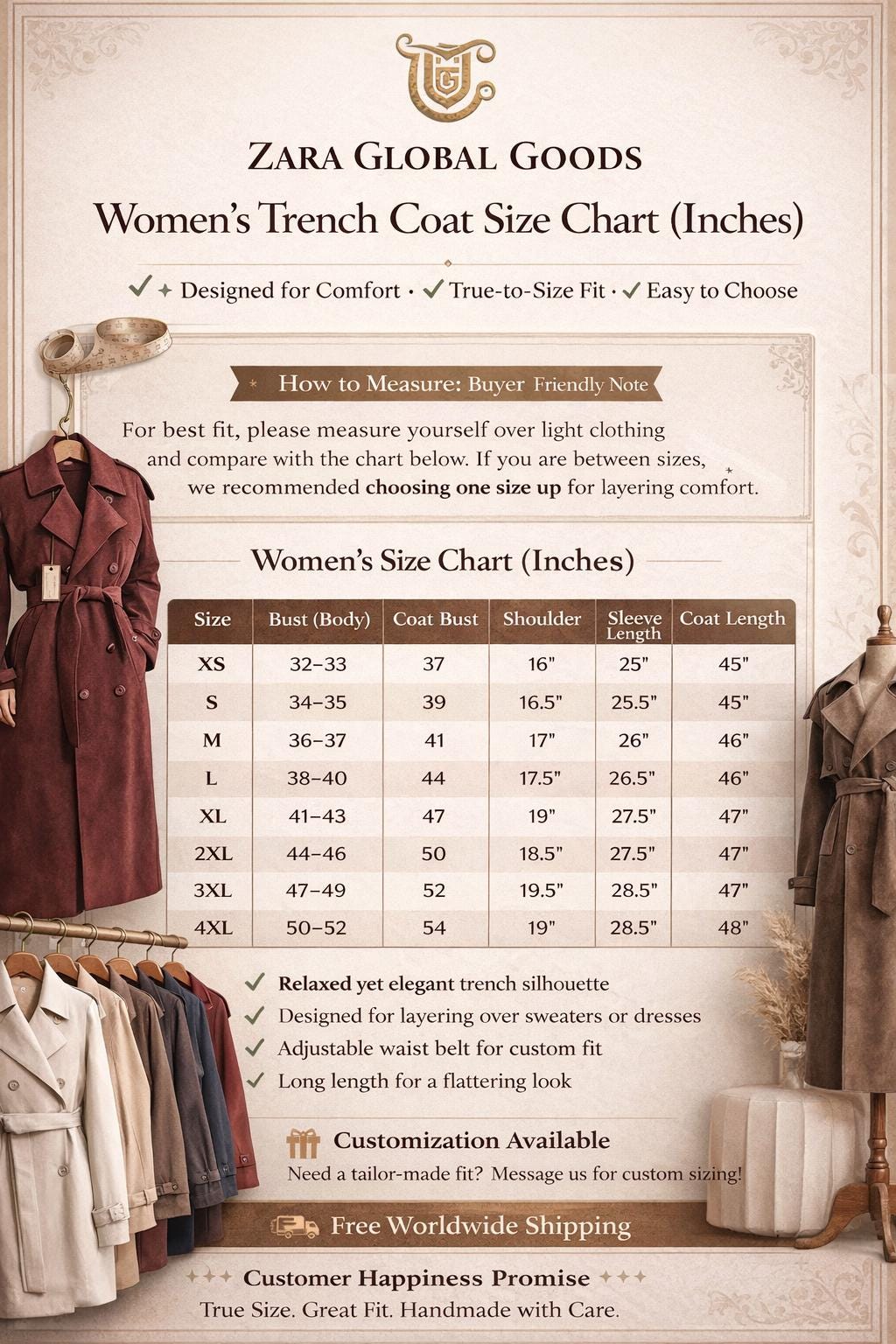 Handcrafted Suede Trench Coat For Women Luxuey Double Breasted Long Coat