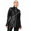 Women Genuine Luxury Leather Long Trench Coat Elegant Fit