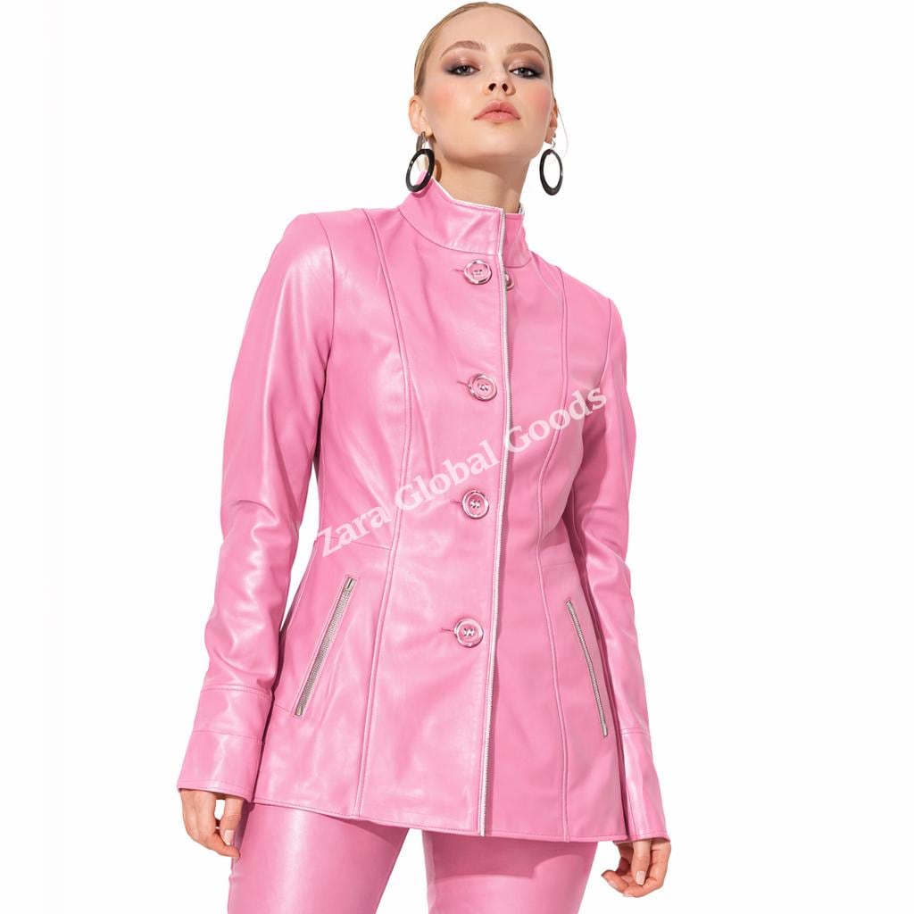 Multi Color Women Leather In Jacket Multiple Color Option Bold & Classic Winter Coat