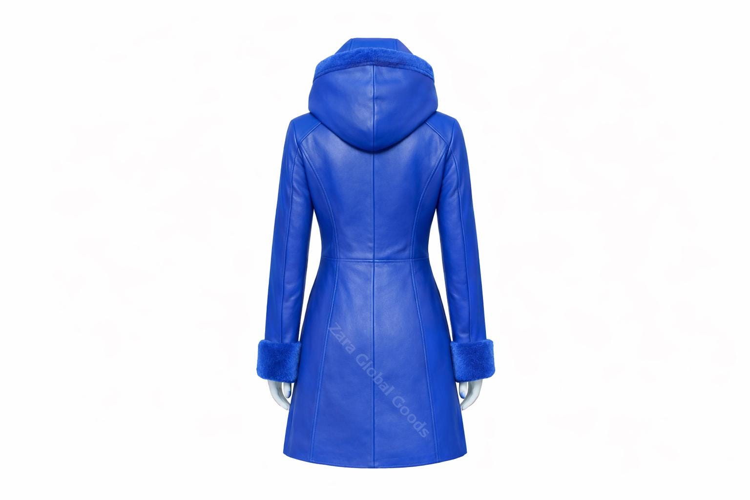 Multi Color Women’s Leather Hooded Coat – Handmade Winter Sheepskin Style Toggle Jacket