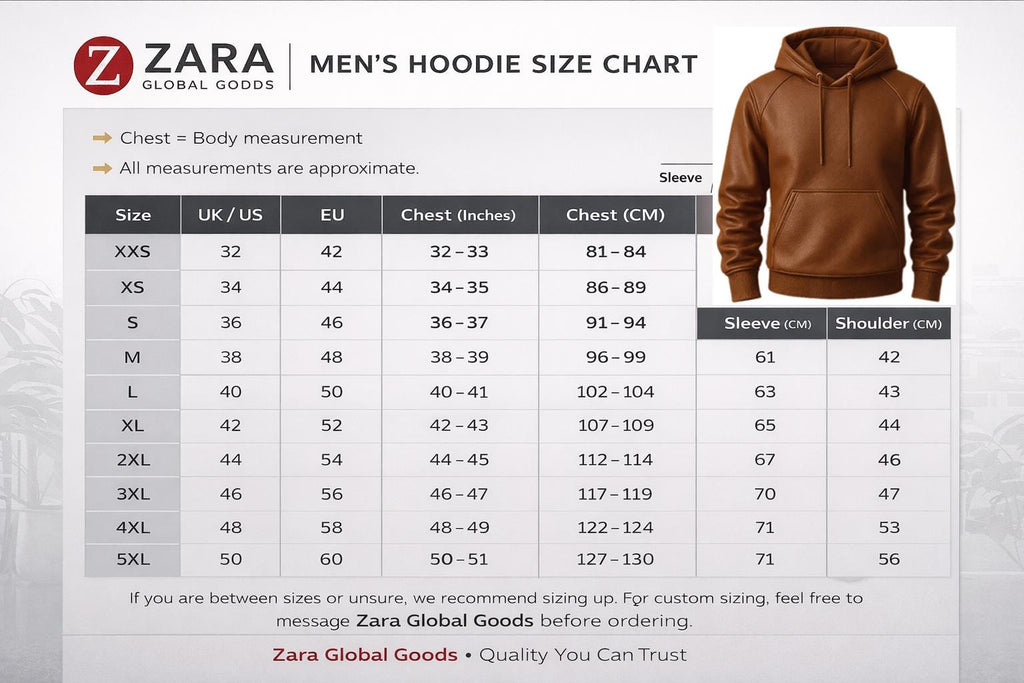 Men’s Brown Leather Hoodie – Casual Pullover Hooded Sweatshirt
