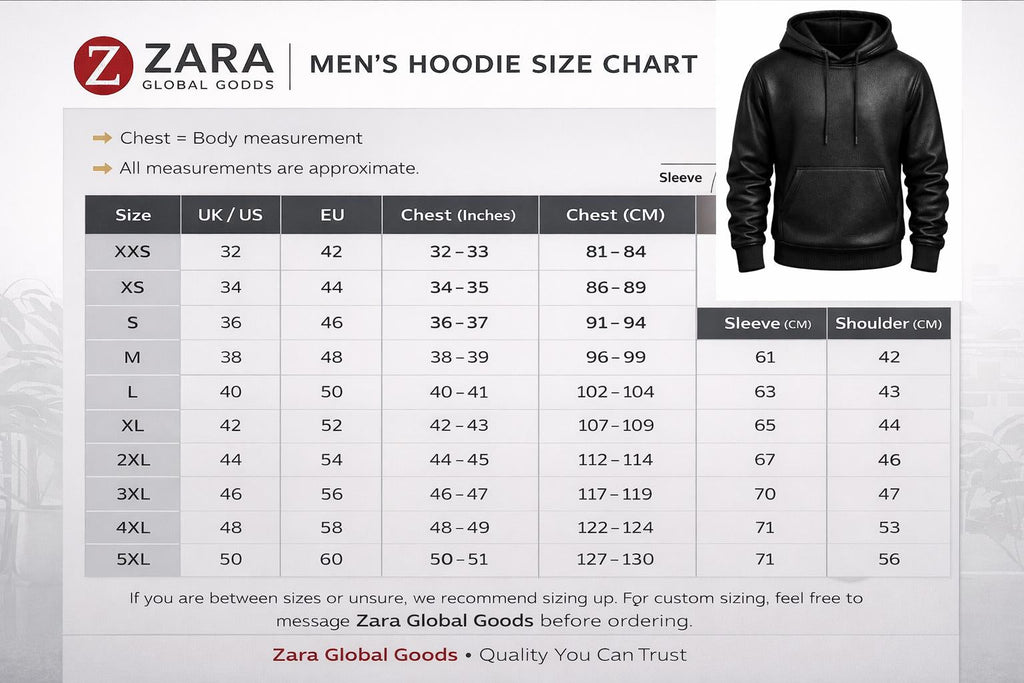 Men’s Black Leather Hoodie – Casual Pullover Hooded Sweatshirt