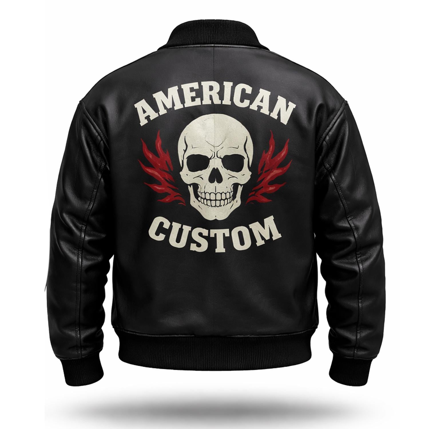 Handmade Black Sheepskin Leather Bomber Jacket for Men | Classic Style | Custom Fit Available