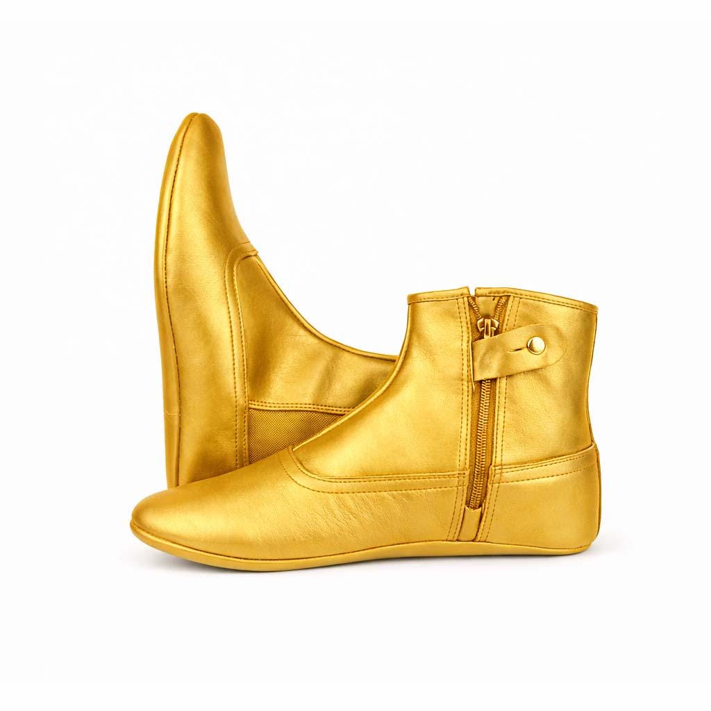 Leather Khuffain for men handmade gold islamic footwear