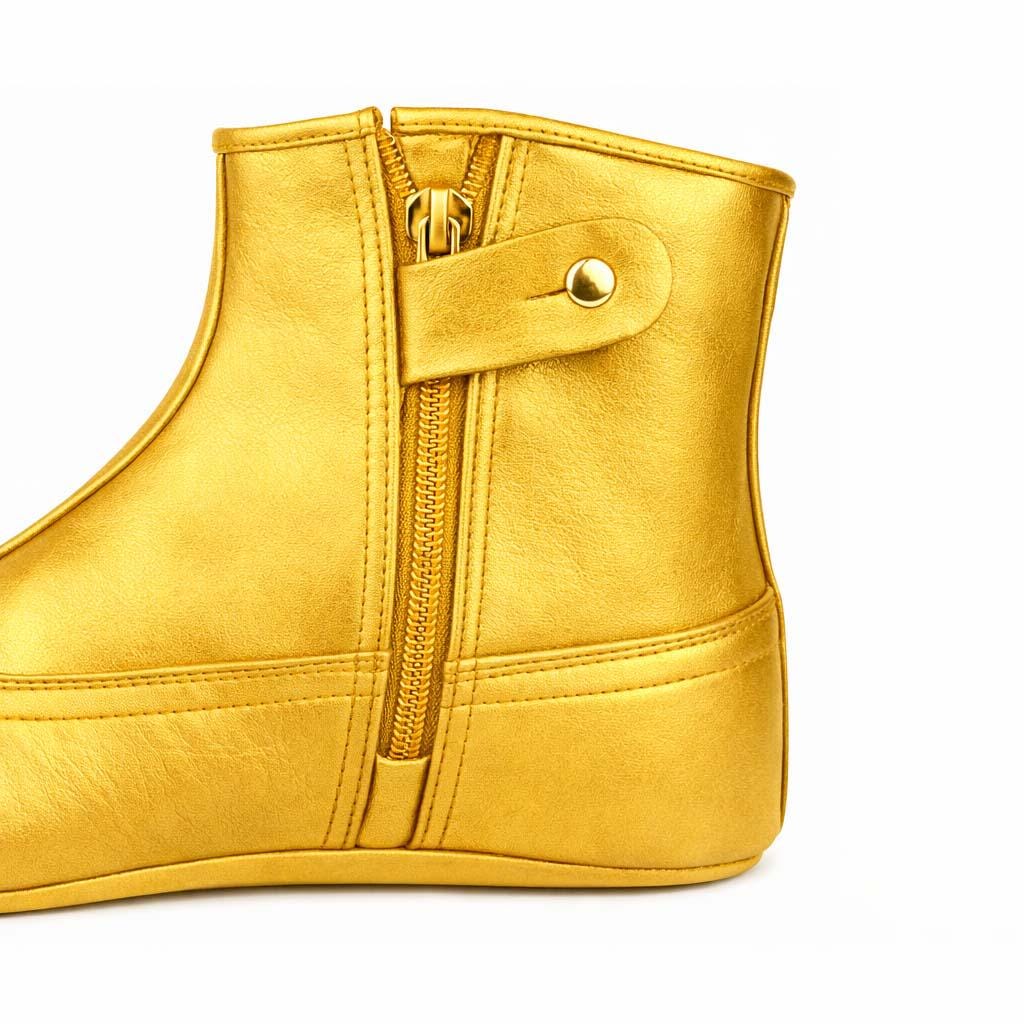 Leather Khuffain for men handmade gold islamic footwear